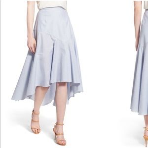 Olivia Palermo x Chelsea28 Drape Poplin Midi Skirt